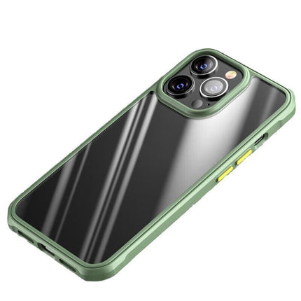 Shockproof Clear Bumper Case For iPhone 13 Pro Max Phone Back Cover Protective Green - Aimall