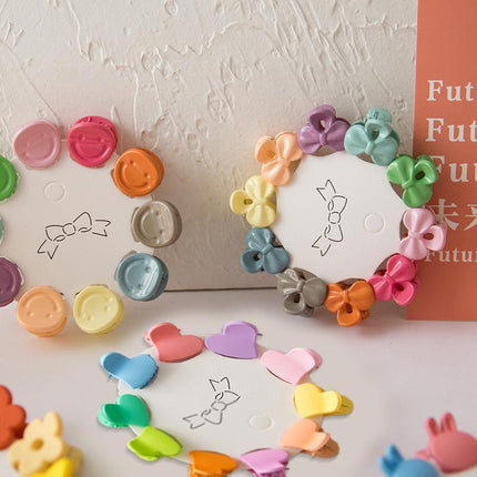10Pcs Mini Hair Clips Girls Hairpin Clamps Plastic Claws Mix Colour Ladies Kids - Aimall