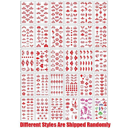 Chinese Forehead Stickers Waterproof Face Tattoo Eyebrow Makeup Decal Children - Aimall
