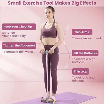 Multifunctional Foot Pedal Resistance Band Home Fitness Pulling Rope Exerciser