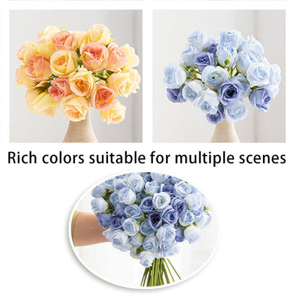 2pcs Artificial Rose Bouquet Valentines Day Gift Fake Flowers Wedding Decor