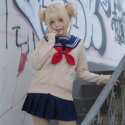 Anime My Boku no Hero Academia Himiko Toga Cosplay Costume JK School Uniform AU