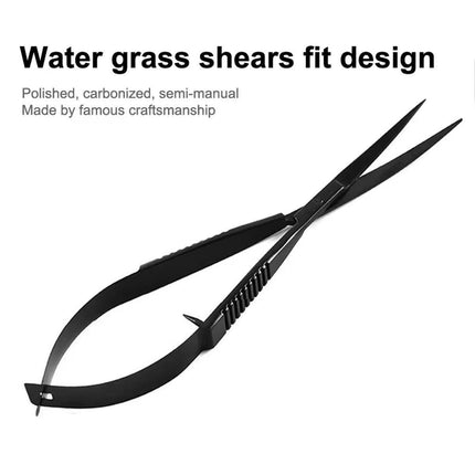 Aquarium Plant Tools Water Grass Spring Scissors Stainless Steel Long Handle