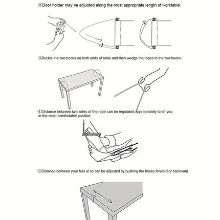 Foot Hammock Under Desk Hanging Office Footrest for Comfortable Leg Support
