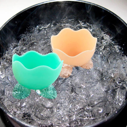 7PCS Breakfast Serving Cups Holders Set Boiled Egg Kitchen Silicone Egg Cup