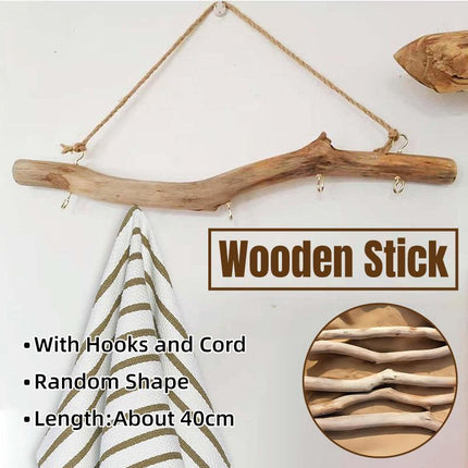 Wooden Wall Hooks Hanger Home Decorative Wooden Wall Hooks for Hanging Items