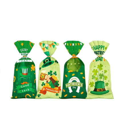150pcs St Patricks Day Goodie Bags Party Favour Flat Pocket Gift Wrap Set