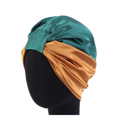 Imitated Silk Sleeping Cap Sleep Hat Womens Night Hair Styling Care Bonnet Wrap - Aimall
