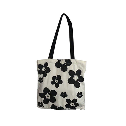 Canvas Shoulder Bag for Women Student Fashion All in One Shopping Tote Handbag