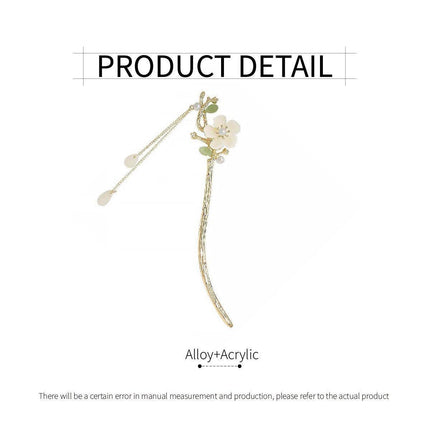 Chinese Style Flower Hairpin Fringe Headdress Hanfu Accessories Women