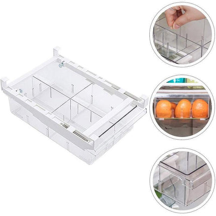 2 Pack Fridge Crisper Drawer Storage Boxes Food Organizer for Fresh Produce