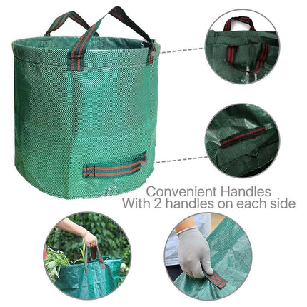 2PCS 500L Garden Leaf Collection Bag Large Reusable Waterproof Yard Storage Bags