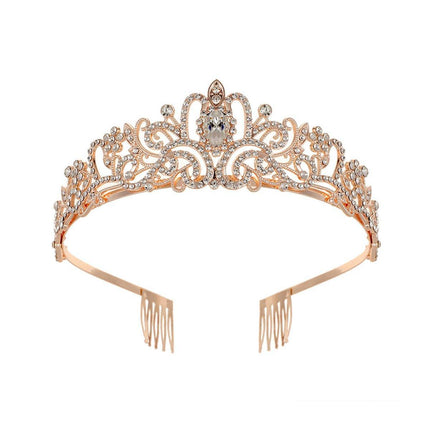 Princess Rhinestone Queen Hair Tiara Headband Hair Accessories Crystal Crown