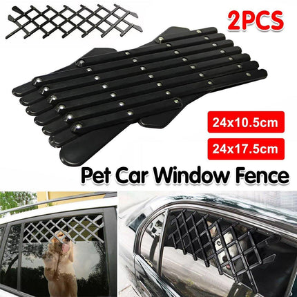 2pcs Retractable Car Window Guardrail for Dogs Cats Pet Barrier Fence