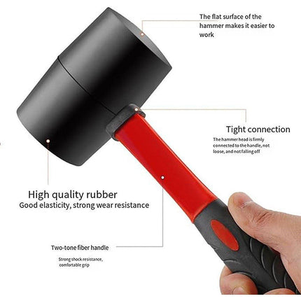 4Sizes Multifunctional Rubber Plastic Hammer Wood Floor Mallet Tool Small Hammer
