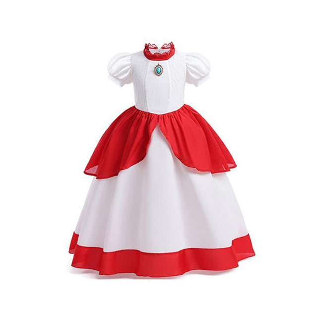 Little Princess Peach Dress for Girls Cosplay Costume