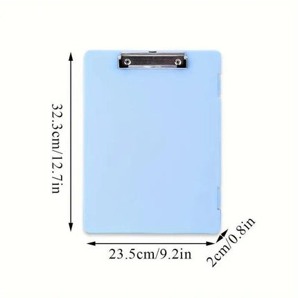 4pcs A4 File Folder Writing Pad Paper Clips Data Storage Organizer for Office