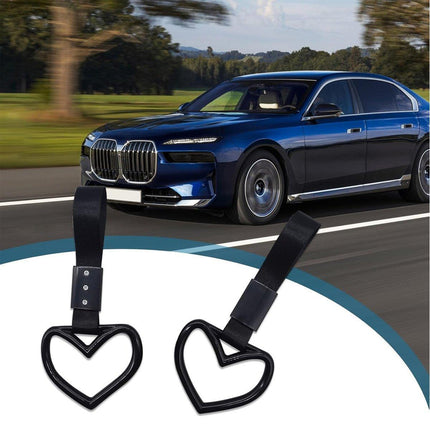 Heart Shaped Car Static Decorative Warning Ring Rear Bumper Interior Pull Ring