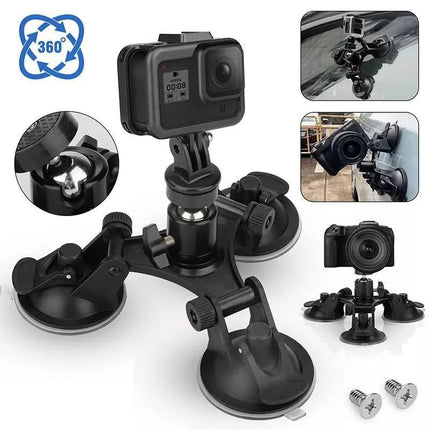 Sports Camera Accessories Three Legged Car Suction Cups Mounting Tool for Camera