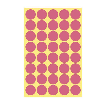 8/13/25/50mm Colour Sticker Dots Adhesive Round Labels Circular Scrapbooking Pink - Aimall
