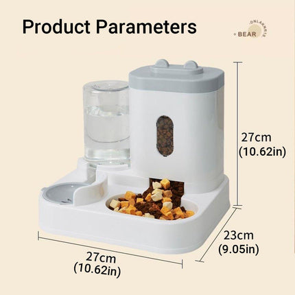 2in1 Pet Bowl Vertical Feeder and Drinker Cat Dog Bowl Water and Food in One