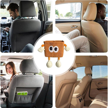 2in1 Car Wastebasket and Tissue Box Multifunctional Car Storage Bucket Organizer