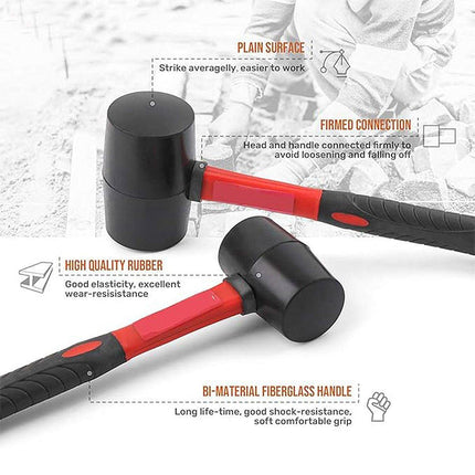 4Sizes Multifunctional Rubber Plastic Hammer Wood Floor Mallet Tool Small Hammer