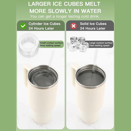 Silicone Ice Cube Tray for 20oz 30oz 40oz Tumbler Easy Release Reusable Mold