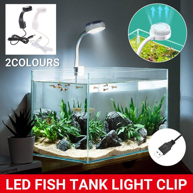 Small LED Fishbowl Aquarium Light Clip On Aquarium Plant Lighting Fish Tank Lamp