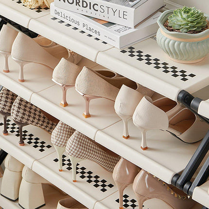 5 Tier Folding Shoe Rack Simple Shoe Storage Organizer for Home and Closet Use