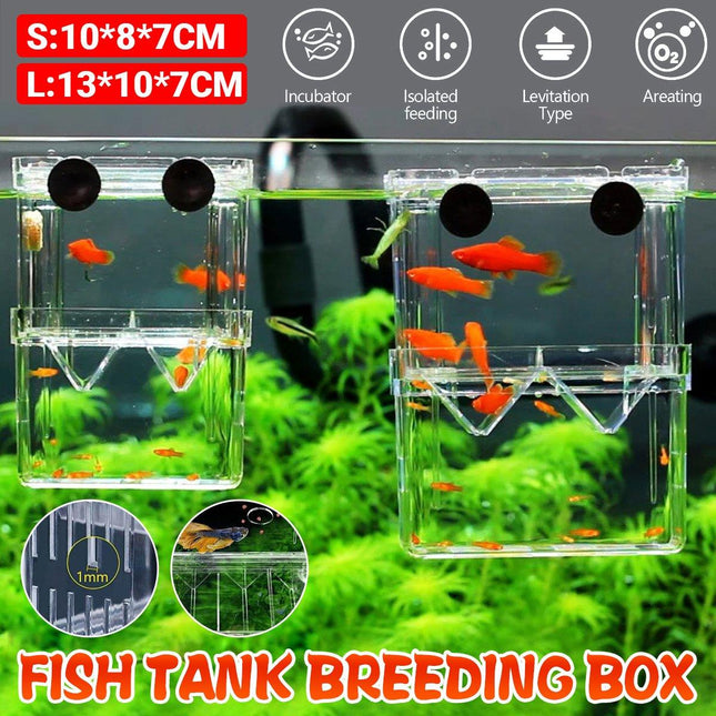 Guppy Breeding Aquarium Fish Tank Hatchery Isolation Breeder Rearing Box - Aimall