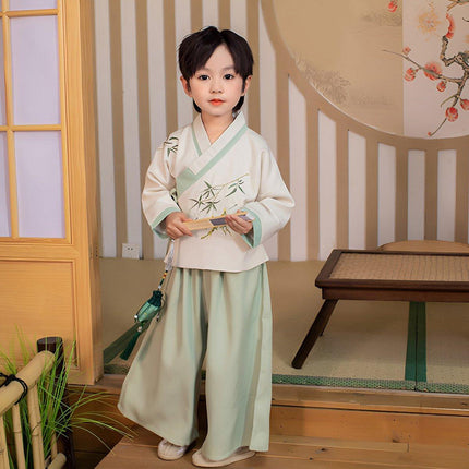 Green Hanfu Boy Chinese Style Traditional Clothing Outfit