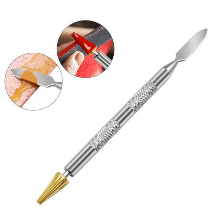 Dual Head Leather Edge Oil Dye Paint Pen Applicator Paint Roller DIY Leather - Aimall