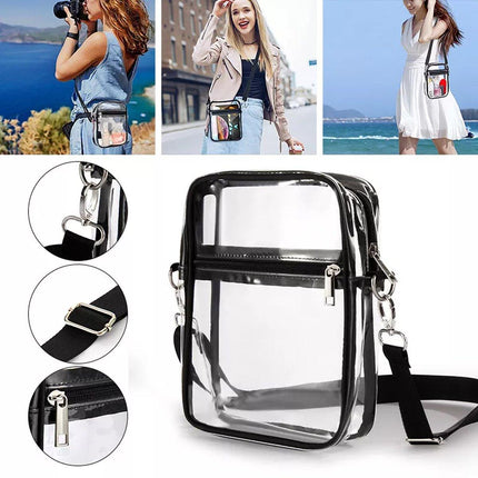 Transparent Crossbody Bag Clear Stylish Handbag for Men and Women Daily Use
