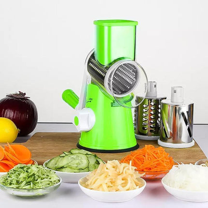 Kitchen Vegetable Fruit Slicer Cutter Shredder Food Manual Rotary Grater Chopper - Aimall