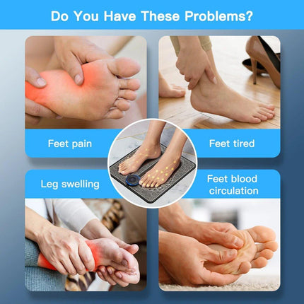 Electric Foot Massager Pad USB Rechargeable Home Foot Massage Device Pain Relief