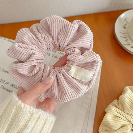 Corduroy Big Hair Scrunchies Ponytail Holder Hair Ties Rope Hair Accesorries - Aimall