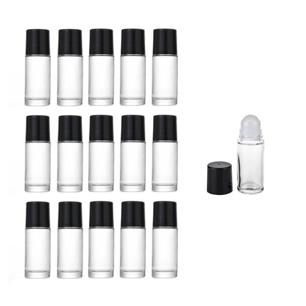 16X Clear Glass Roll On Bottle 30ml Extra Large Roller Ball Perfume Oil Underarm