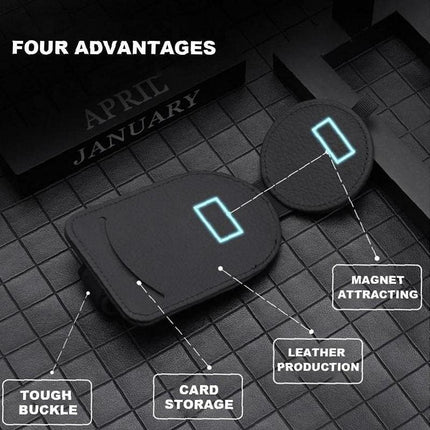 Car Vehicle Accessory Sun Visor Sunglasses Eye Glasses Card Pen Holder Clip - Aimall