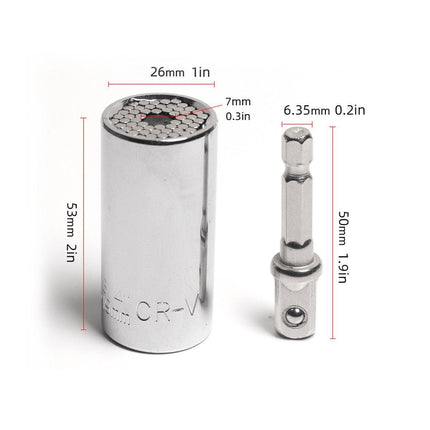 2PACK Universal Socket Grip Multi-Function Ratchet Wrench Power Drill Tool Gift - Aimall