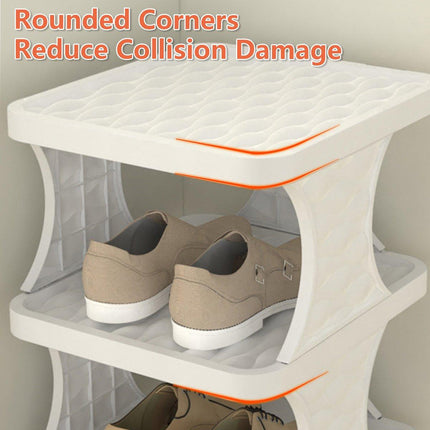 6/7 Tier Foldable Shoe Rack Simple Home Door Organizer Folding Shoe Stand