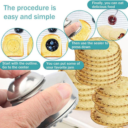 Stainless Steel Sandwich Cutter Bread Press Mold for Sandwiches and Baking Molds