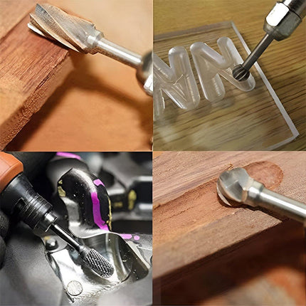 20pcs 3mm Solid Carbide Burrs Set for Rotary Tool Drill Die Carving Accessories