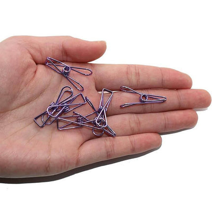 10X Spring Paperclips Metal Wire Hollow Out Clips 55mm Mini Binder Paper Clip - Aimall