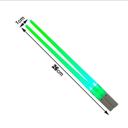 Chopsticks Light Up LED Glowing Light Saber Chop Sticks Reusable Lightup Gifts - Aimall