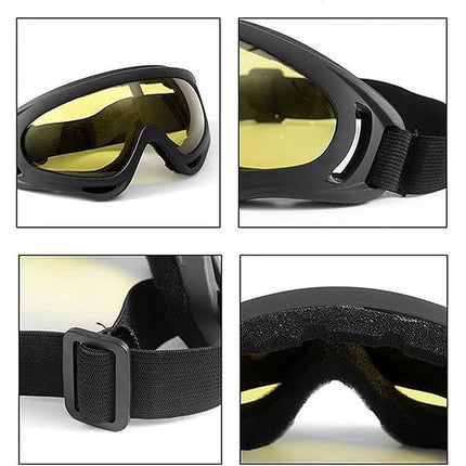 6PCS Tactical Motorcycle Goggles X400 Windproof Outdoor Riding Goggles Sports