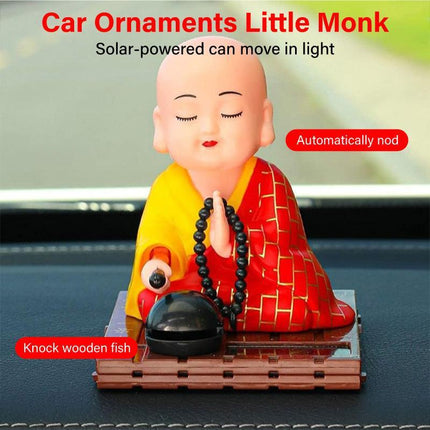 Little Novice Monk Car Ornaments Decorative Figurines Cute Home Office Decor