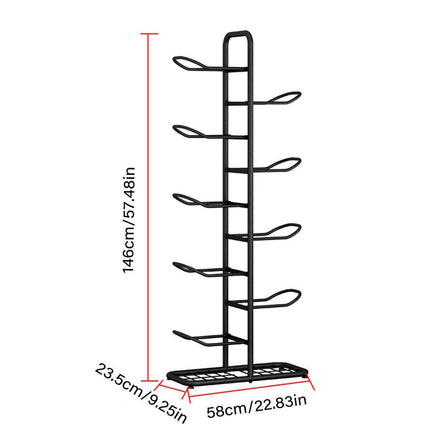 Multi-Layer Basketball Storage Rack Iron Frame Sports Equipment Organiser Shelf