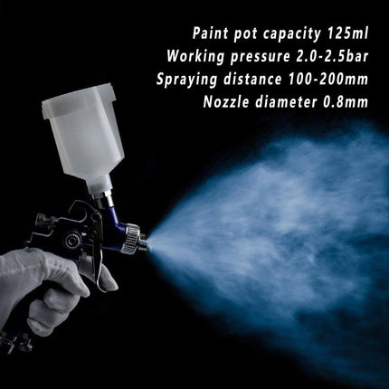 HVLP Gravity Feed Spray Tool Automotive Paint Sprayer Kit Nozzle Set