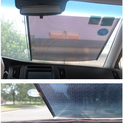 Black Roller Blinds Suction Cup Sunshade Blackout Curtains Car Home Window Curtains - Aimall